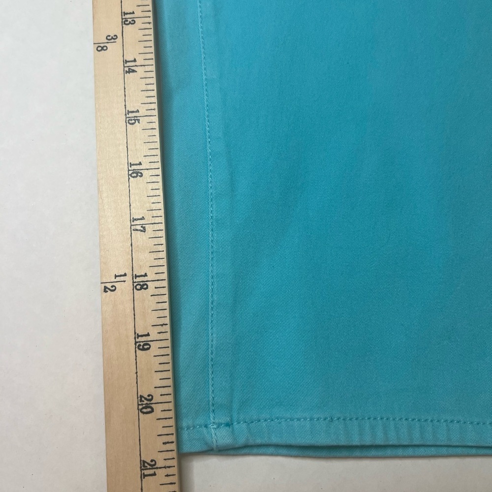 Coldwater Creek Aqua Blue Natural Fit Cropped Capri Pants Size 20 - Picture 7 of 8